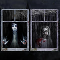 Déco de fenêtre fantôme effrayante pour Halloween