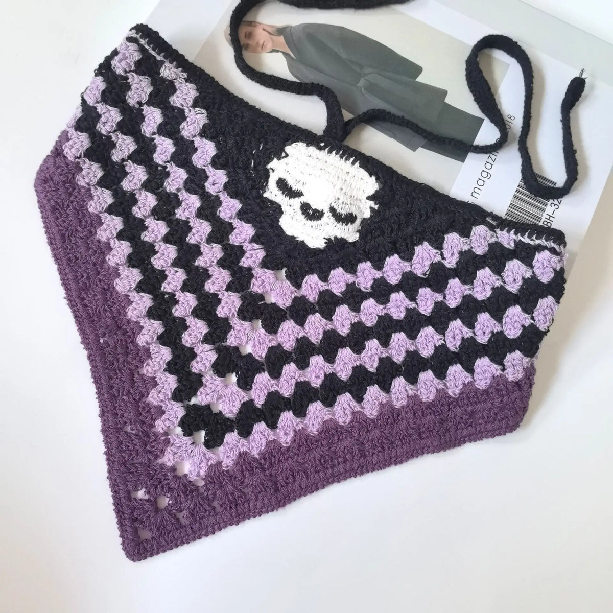 Foulard d'Halloween en tricot doux